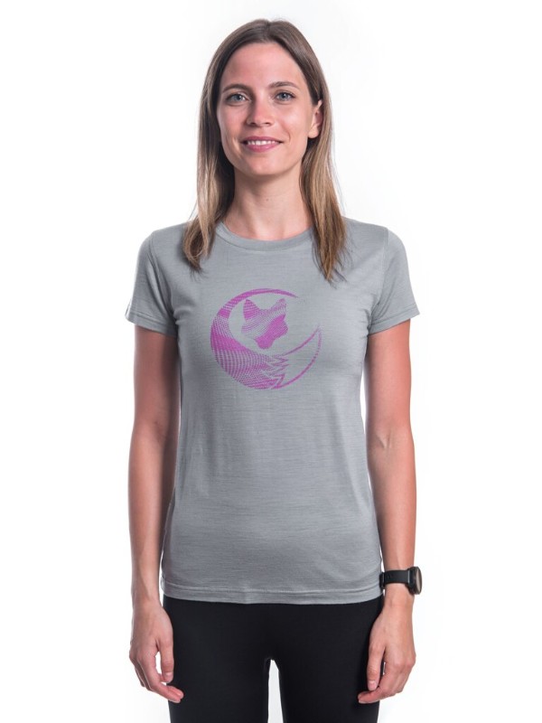MERINO SENSOR ACTIVE PT FOX - dámské tričko, krátký rukáv, šedá