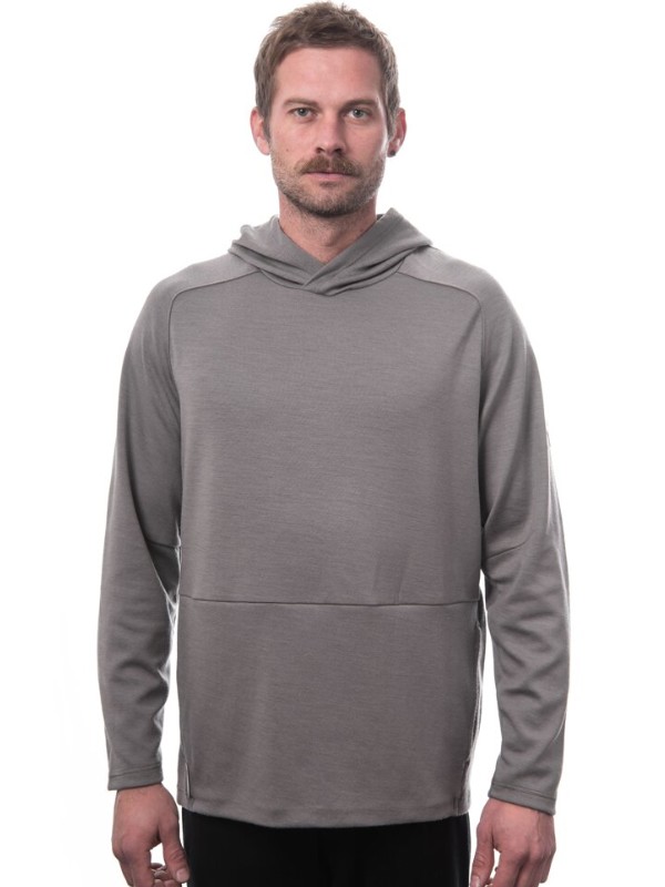 MERINO SENSOR UPPER TRAVELLER - pánská mikina s kapucí, šedá