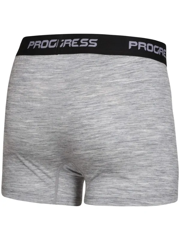 WARRIOR MERINO pánské merino boxerky, šedý melír