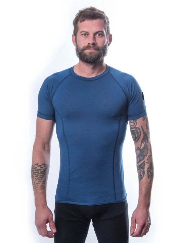 MERINO AIR NEW II SENSOR - pánské tričko s krátkým rukávem, tmavě modrá