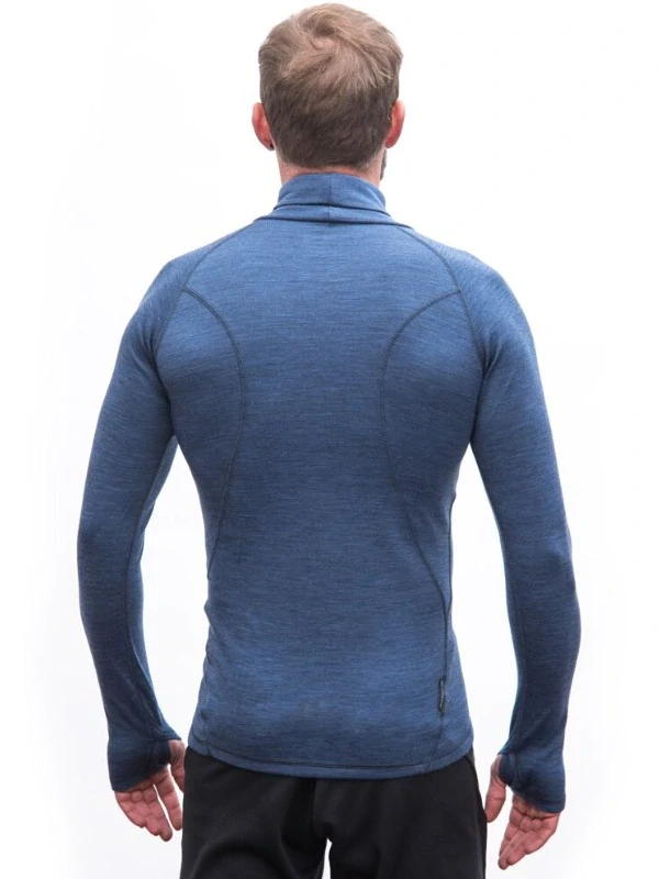 MERINO SENSOR BOLD M2 - pánské tričko s dlouhým rukávem, roll - neck, blue