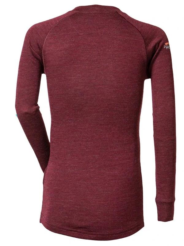 ZENCO dětské funkční, kombinace merino/bamboo, termotričko s dlouhým rukávem, švestka