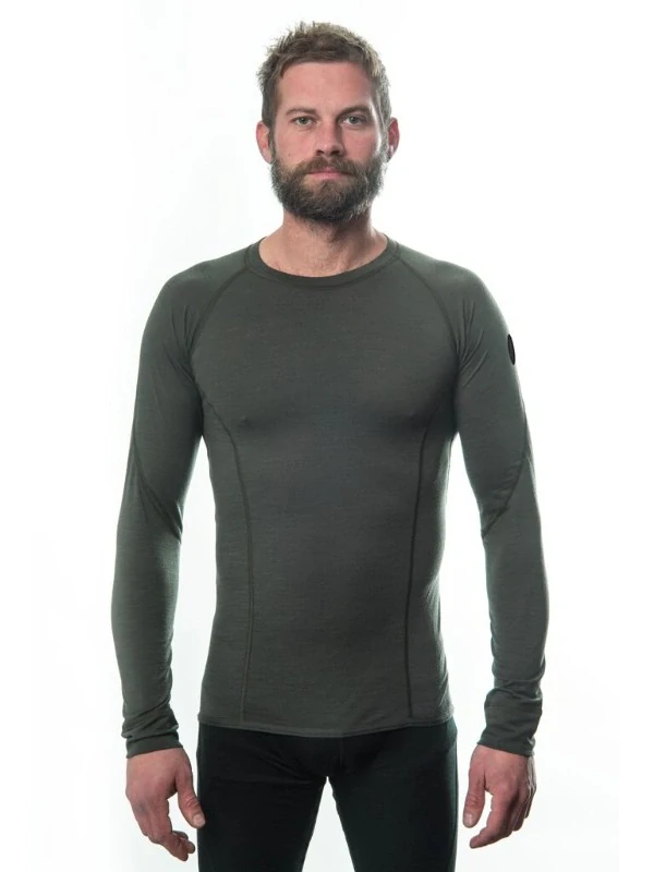 MERINO AIR SENSOR - pánské tričko s dlouhým rukávem, olive green