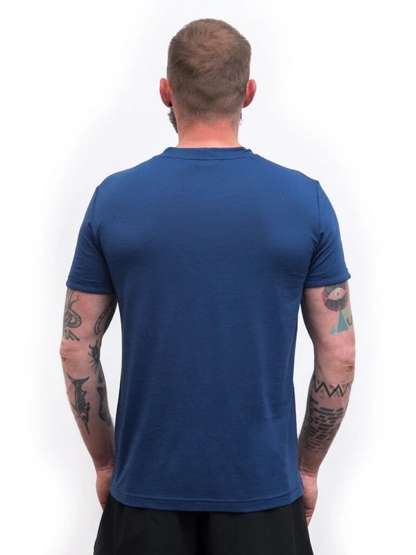 MERINO AIR SENSOR TRAVELLER - pánské tričko s krátkým rukávem, tmavě modrá