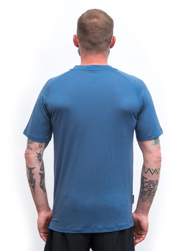 MERINO AIR SENSOR EARTH - pánské tričko s krátkým rukávem, rivera blue