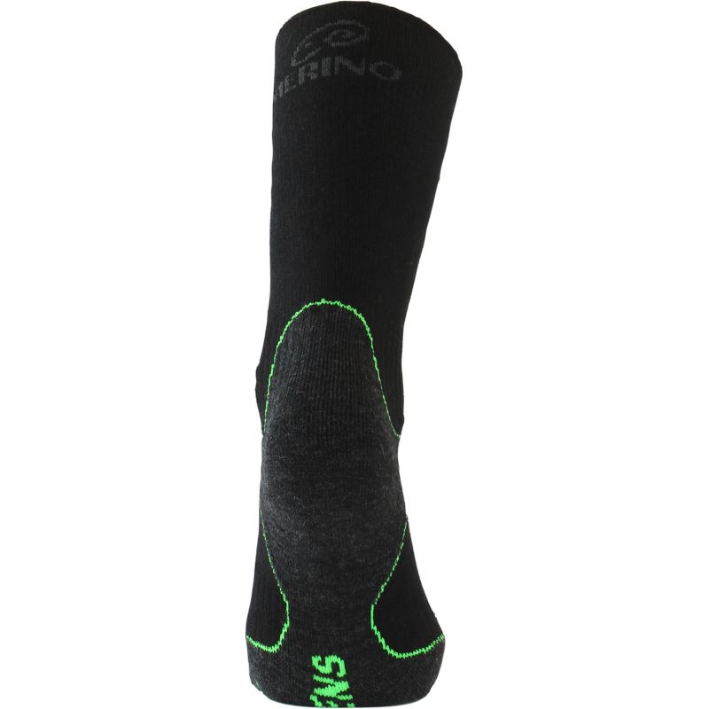 WSB MERINO TREKKING LASTING vlněné ponožky s ionty stříbra, černá - zelená