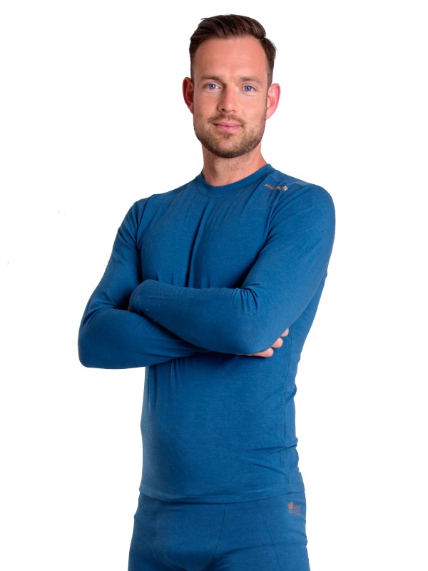 ALESSIO pánské funkční tričko ze špičkové viskózy Cocarber® s dlouhým rukávem, petrol