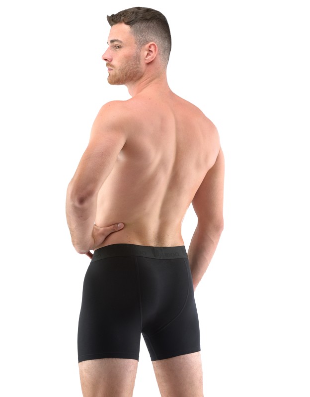 MATTY pánské bambusové boxerky s delší nohavičkou, černá