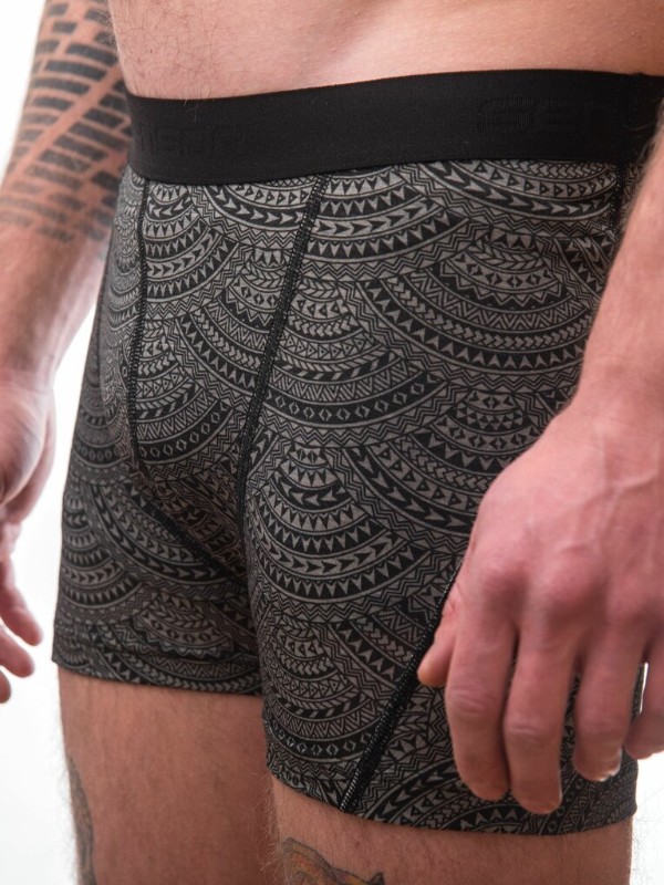 MERINO IMPRESS SENSOR - pánské trenky, ŠEDÁ/MAORI