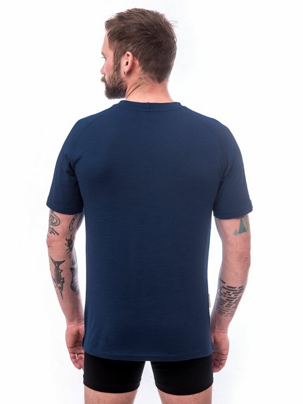 MERINO AIR NEW SENSOR PT EXPLORE- pánské tričko s krátkým rukávem, tmavě modrá
