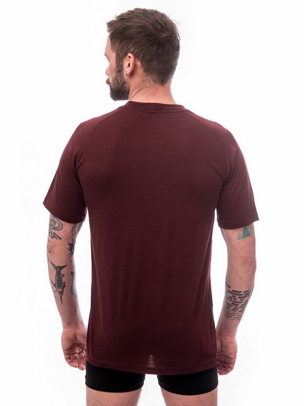 MERINO AIR NEW SENSOR PT SUMMIT- pánské tričko s krátkým rukávem, port red