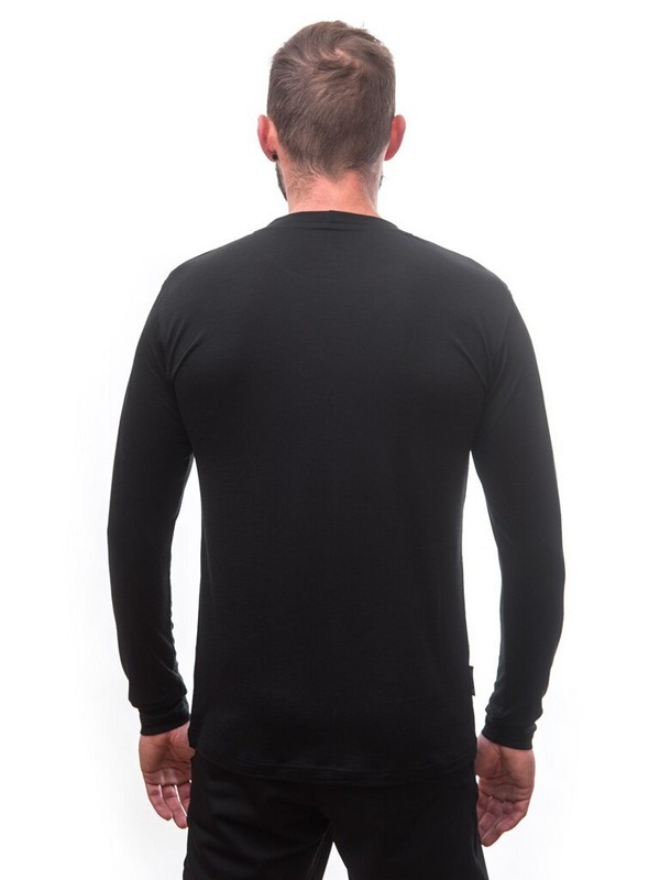 MERINO ACTIVE SENSOR VAN LIFE - pánské tričko s dlouhým rukávem, černá