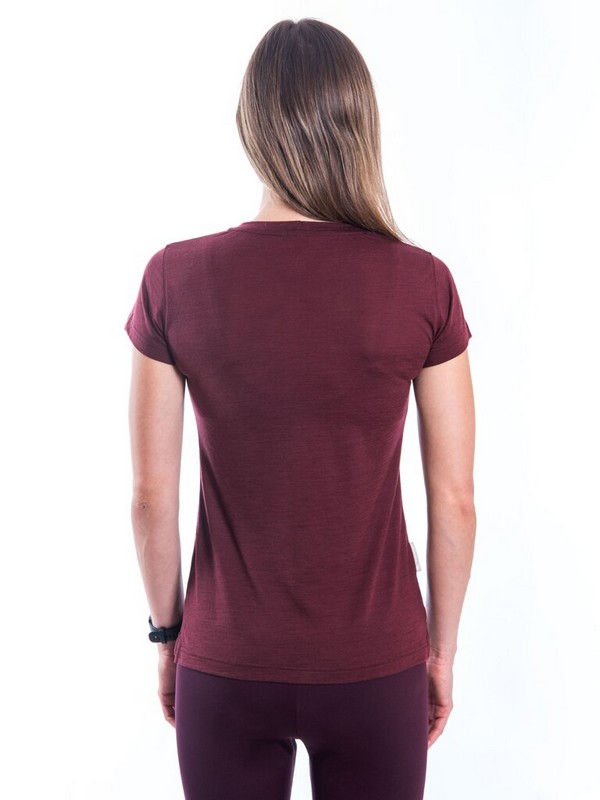 MERINO AIR NEW SENSOR PT HILLS - dámské tričko s krátkým rukávem, port red