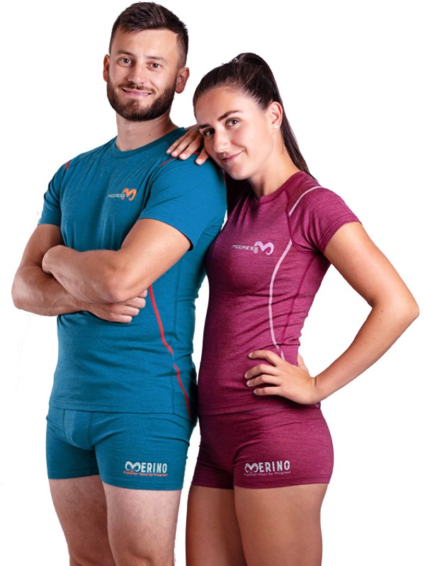SANNY MERINO dámské merino boxerky, vínový melír
