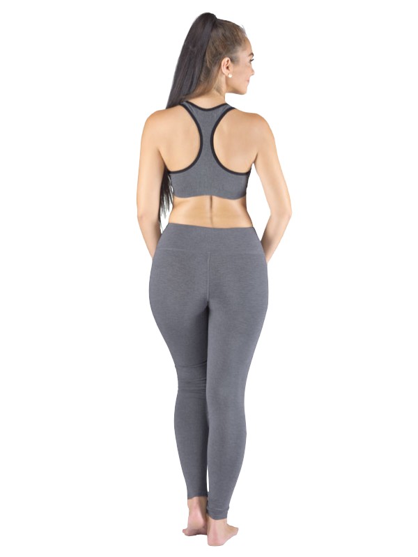 ECO FITNESS W, bambusové sportovní legíny, dlouhé, šedá