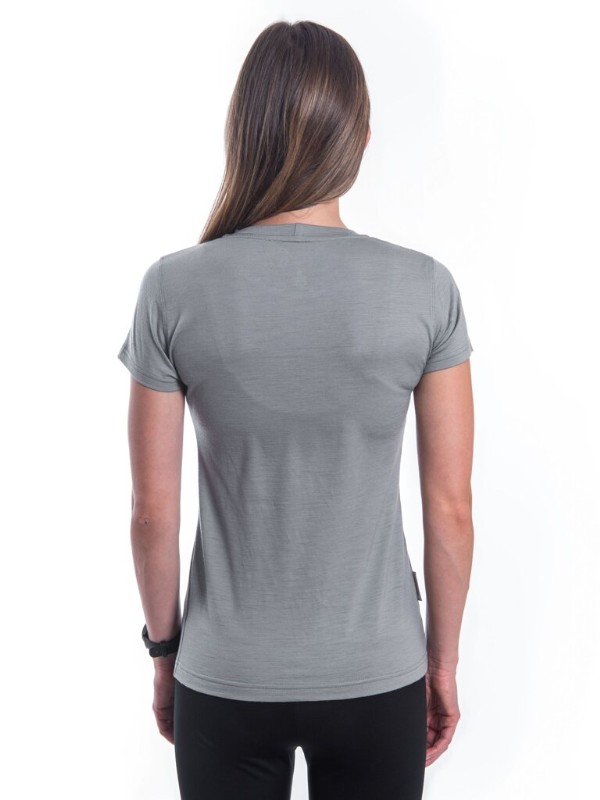 MERINO SENSOR ACTIVE PT FOX - dámské tričko, krátký rukáv, šedá