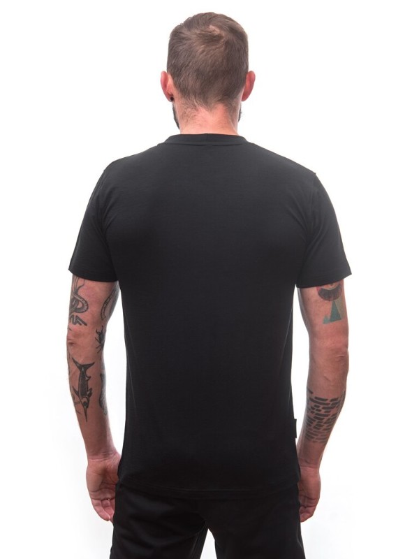 MERINO SENSOR ACTIVE VAN LIFE - pánské triko, krátký rukáv, černá