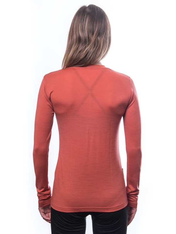 MERINO SENSOR ACTIVE TRIGLAV - dámské tričko, dlouhý rukáv, terracotta