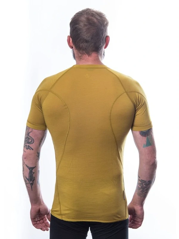 MERINO AIR NEW II SENSOR - pánské tričko s krátkým rukávem, mustard