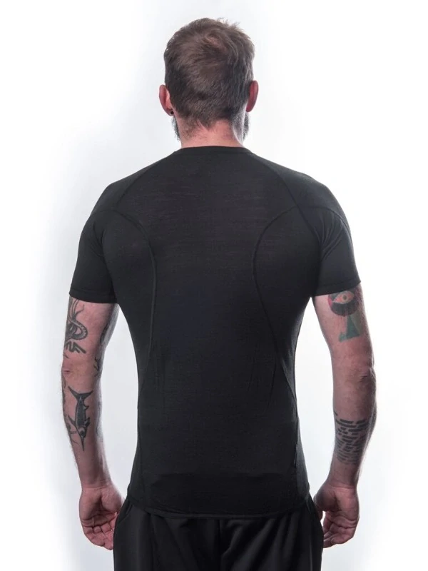 MERINO AIR NEW II SENSOR - pánské tričko s krátkým rukávem, černá