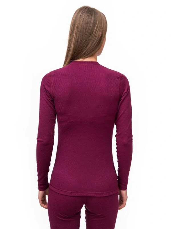 MERINO SENSOR DF - dámské tričko, dlouhý rukáv, lila