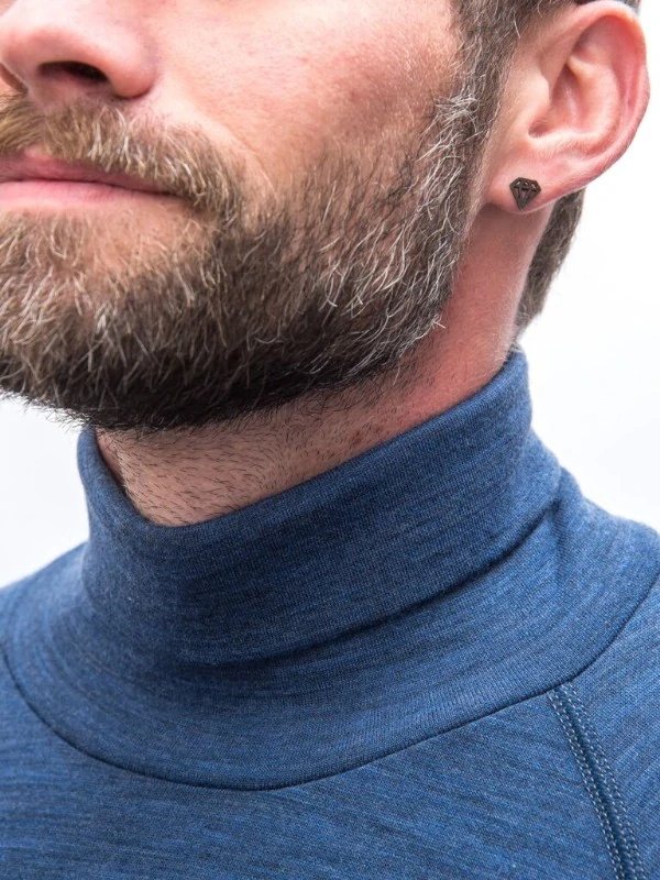 MERINO SENSOR BOLD M2 - pánské tričko s dlouhým rukávem, roll - neck, blue