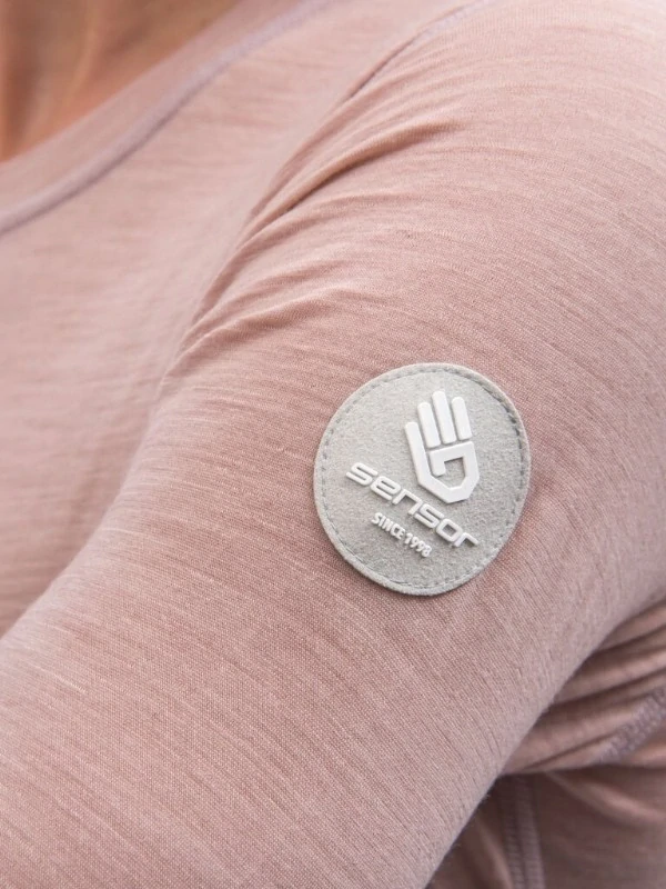 MERINO AIR NEW SENSOR - dámské tričko s dlouhým rukávem, dusty - pink