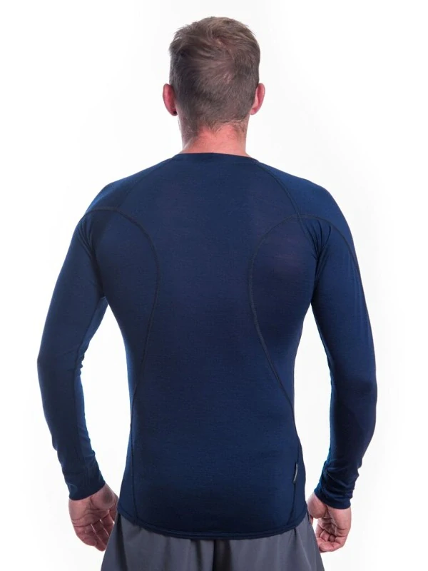MERINO SENSOR ACTIVE - pánské triko, dlouhý rukáv, deep blue