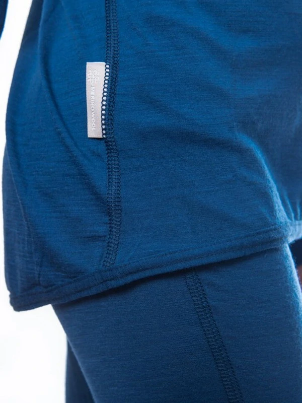 MERINO AIR SENSOR dětský/juniorský set trička s dlouhým rukávem a spodků, modrá