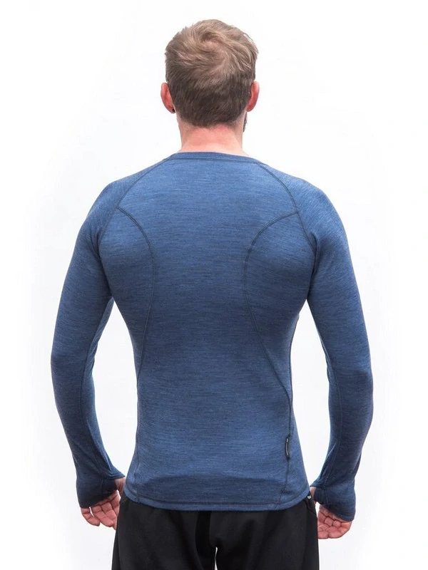 MERINO SENSOR BOLD M1 - pánské tričko s dlouhým rukávem, cool blue