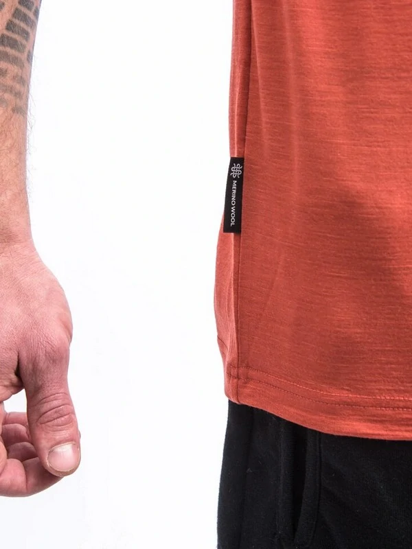 MERINO ACTIVE SENSOR SUNRISSE pánské triko, terracotta