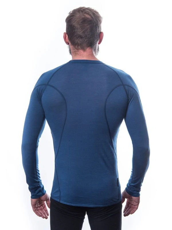 MERINO AIR SENSOR - pánské tričko s dlouhým rukávem, tmavě modrá