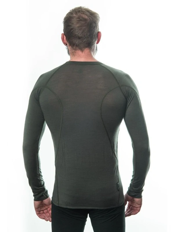 MERINO AIR SENSOR - pánské tričko s dlouhým rukávem, olive green