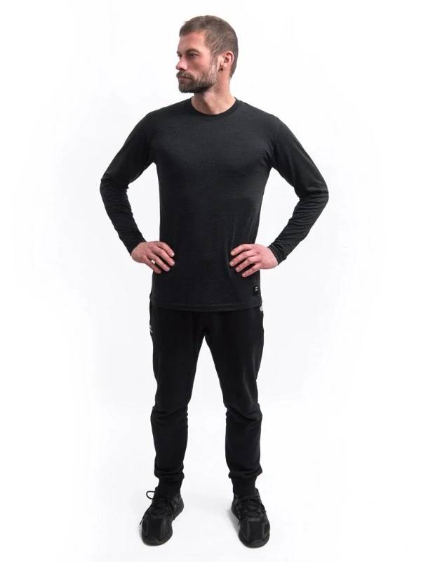 MERINO SENSOR CORDURA - pánské triko, dlouhý rukáv, černá