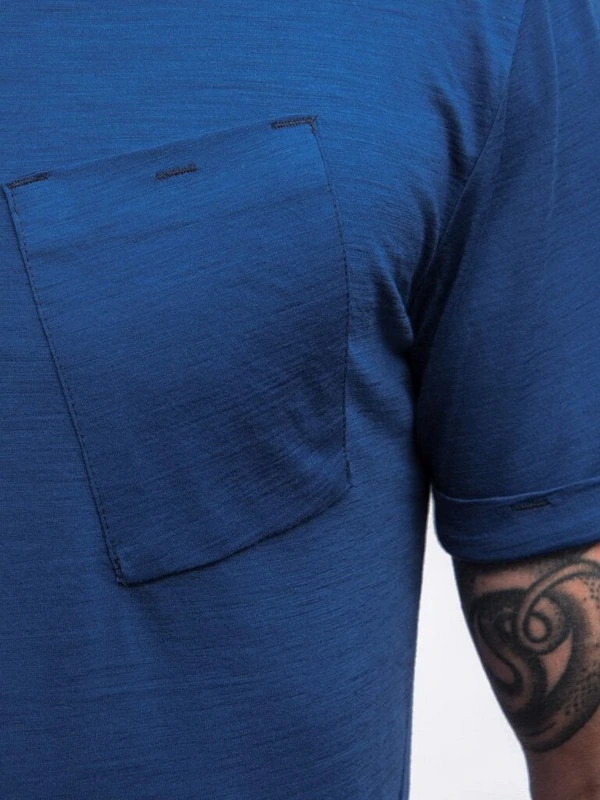 MERINO AIR SENSOR TRAVELLER - pánské tričko s krátkým rukávem, tmavě modrá