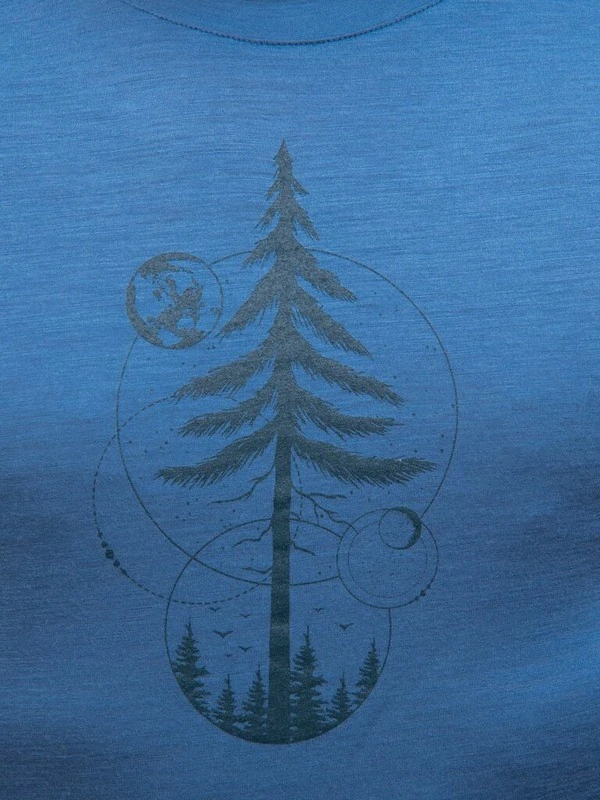 MERINO AIR SENSOR EARTH - pánské tričko s krátkým rukávem, rivera blue