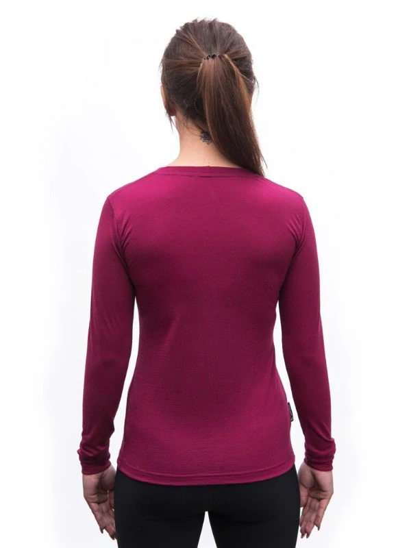 MERINO SENSOR ACTIVE FOX - dámské tričko, dlouhý rukáv, lilla
