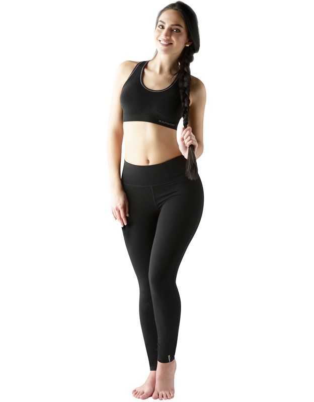 ECO FITNESS W, bambusové sportovní legíny, dlouhé, černá