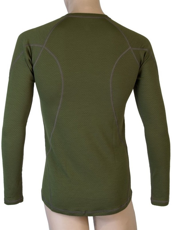 MERINO SENSOR DF CAMP - pánské tričko, dlouhý rukáv, safari/green