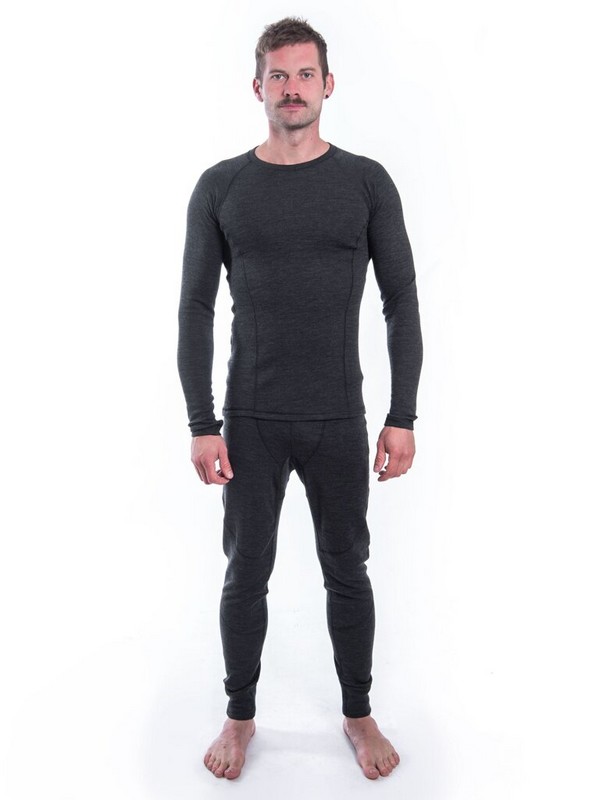 MERINO SENSOR BOLD M1 - pánské tričko s dlouhým rukávem, anthracite/gray