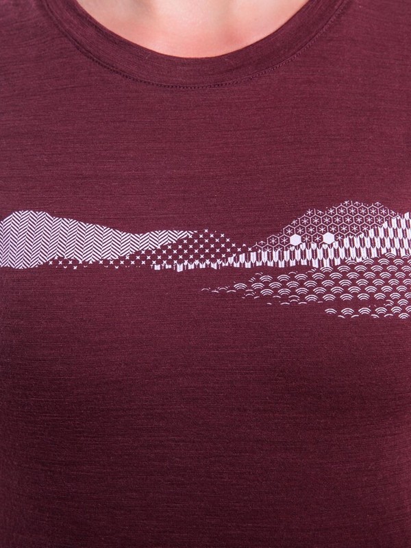 MERINO AIR NEW SENSOR PT HILLS - dámské tričko s krátkým rukávem, port red