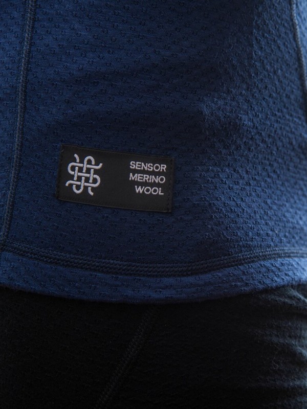 MERINO SENSOR DF - pánské tričko, dlouhý rukáv, deep blue