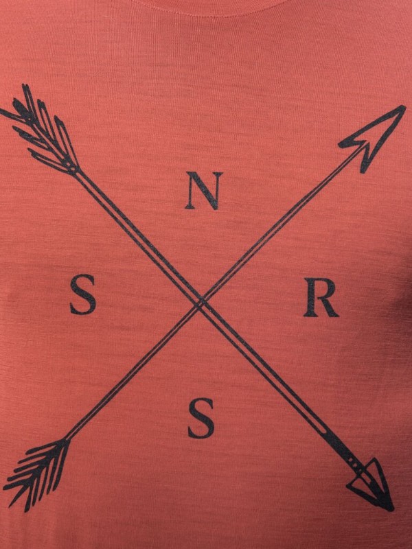 MERINO SENSOR ACTIVE SNSR - pánské triko, krátký rukáv, terracotta