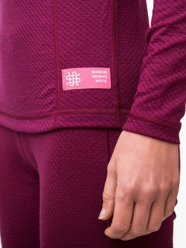 MERINO SENSOR DF - dámské tričko, dlouhý rukáv, lila