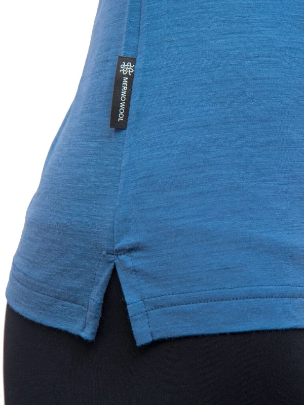 MERINO AIR NEW SENSOR PT HILLS - dámské tričko s krátkým rukávem, riviera blue