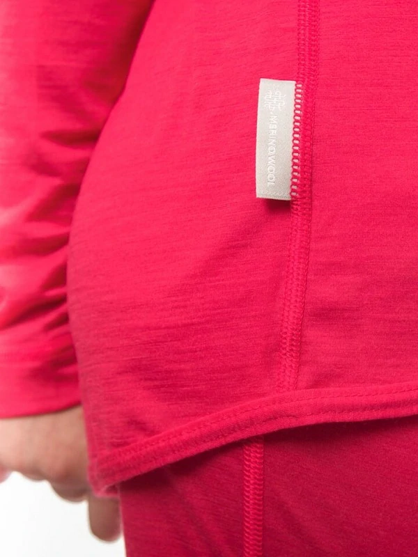 MERINO AIR SENSOR dětský/juniorský set trička s dlouhým rukávem a spodků, magenta