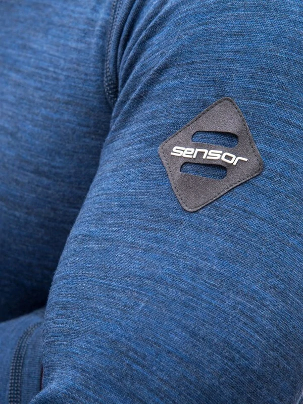 MERINO SENSOR BOLD M1 - pánské tričko s dlouhým rukávem, cool blue