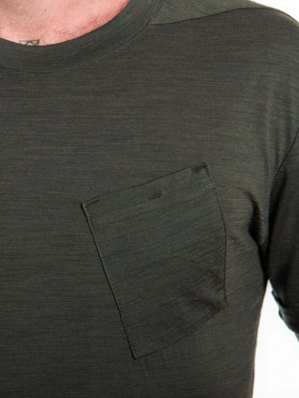MERINO AIR SENSOR TRAVELLER - pánské tričko s krátkým rukávem, olive green