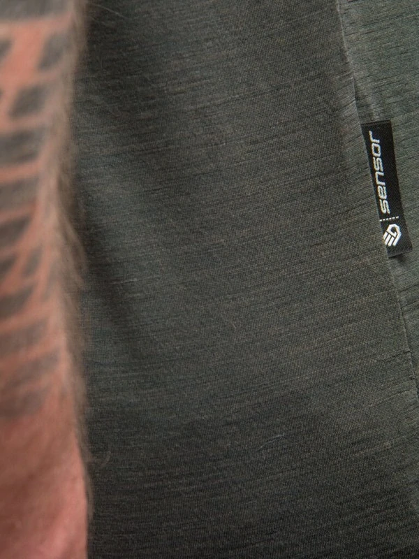 MERINO AIR SENSOR OUTDOORS - pánské tričko s krátkým rukávem, olive green