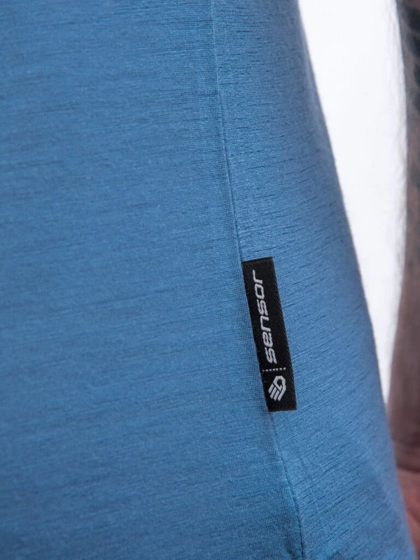 MERINO AIR SENSOR EARTH - pánské tričko s krátkým rukávem, rivera blue